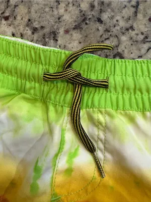 Women's Tie-Dye Board Swim Shorts - Green, Yellow & Brown thumbnail 4