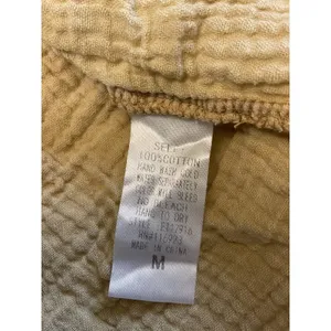 Easel Women's Beige Textured Crinkle Gauze Button Up Shirt Top Medium‎ thumbnail 9