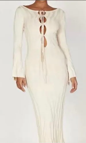 Meshki Brinley long sleeve knit Maxie dresss small thumbnail 1
