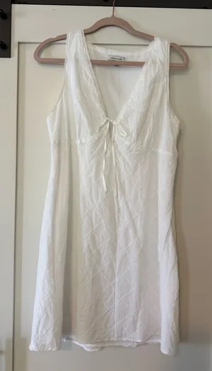 American Eagle Outfitters White Dress Lace thumbnail 1