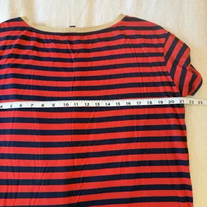 Lauren Ralph Lauren Women’s Top Sz LG Red Navy‎ Stripe Gold Buttons Equestrian thumbnail 8