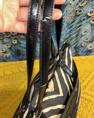 Coach Vintage Canvas Zebra Print Tote Shoulder Bag thumbnail 3