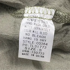 Altar’d State Tunic Top Women Olive Green Floral Embroidered Flowy Ballon Sleeve thumbnail 9