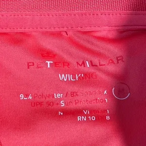 Peter Millar Women Coral Sleeveless 1/4 Zip Collared Tennis Athletic Tank Top M thumbnail 4