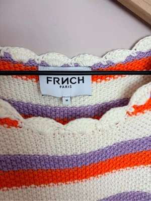 FRNCH Paris Striped Sleeveless Sweater Tank thumbnail 4