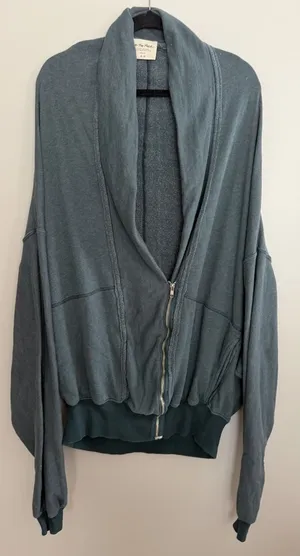 We The Free Oversized Half-Zip Green Women's Size Medium thumbnail 1