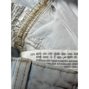 Zara Womens Blue Light Wash Distressed Frayed Raw Hem Mini Denim Jeans Skirt S thumbnail 4
