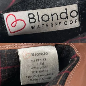 Blondo Waterproof Leather Booties Brown 8.5M Double Zipper thumbnail 6