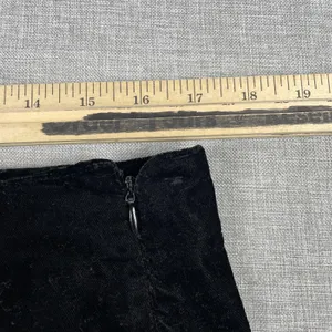 Free People Skirt Womens 10 Black Velvet‎ Mini Lined Zip Party Cocktail thumbnail 3
