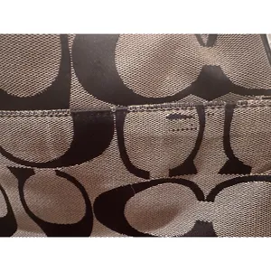 Coach Signature Stripe File Crossbody Zip Shoulder Bag F19220 Black Vintage Y2K thumbnail 9