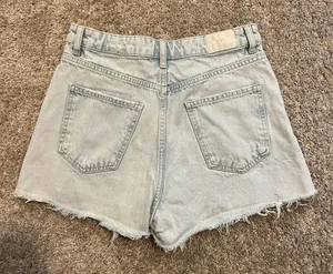 high waist Denim cut off jeans shorts thumbnail 2