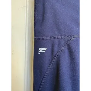 Fabletics‎ Navy Blue Ruched High Waisted Performance Leggings Yoga Size Large thumbnail 4