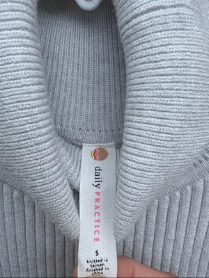 Anthropologie Daily Practice Ribbed Knit Sleeveless Midi Dress Grey Size Small thumbnail 5