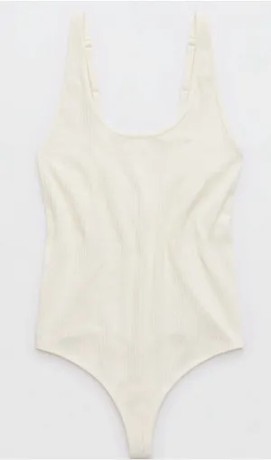 NWT Aerie Superchill Seamless Rib Scoop Bodysuit thumbnail 1