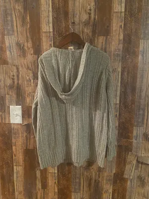 Faded Glory women's knit sweater with hoodie gray size 3X thumbnail 4