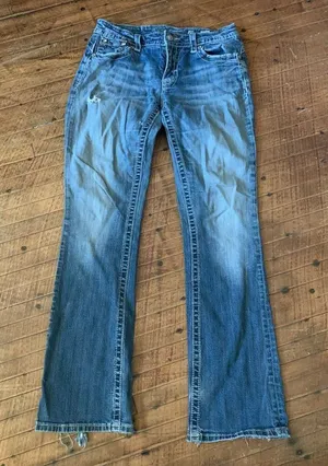 Miss Me bling sequin distressed western boot size 29 jeans thumbnail 1