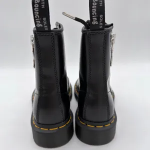 Dr. Martens 1460 Zip Smooth Leather Grunge Edgy LaceUp Black Boot NWOB UK 3 US 5 thumbnail 3