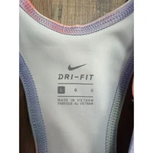 Nike Dri-Fit Tie Dye Sports Bra Women's Large Pastel Racerback‎ thumbnail 4