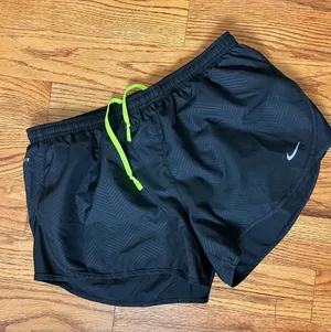 Nike Black Shorts with Neon Green Drawstring thumbnail 1