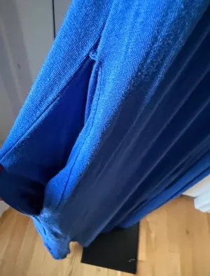 NEW Free people beach Sleeveless Deep V Wide-Leg Jumpsuit in Royal Blue $120 thumbnail 8
