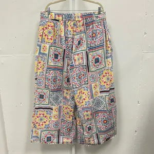 Eloquii Women’s Boho Mosaic Print Cotton Wide Leg Cropped Pull On Pants‎ Sz 20 thumbnail 3