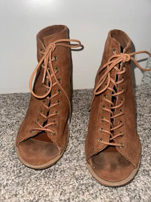 Quipid Short brown-tan boots with laces thumbnail 7