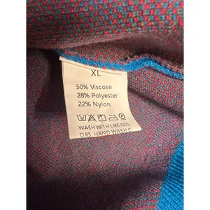 Strawberry Cardigan Women’s XL Open Front Royal Blue & Red Kitschy Fruity Whimsy thumbnail 3
