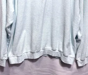 Daily Drills Oversized Crew Neck Terry Cloth Cozy Sweatshirt Surf Green Size M/L thumbnail 9