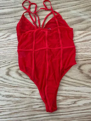 Tiger Mist Red Mesh Bodysuit thumbnail 3