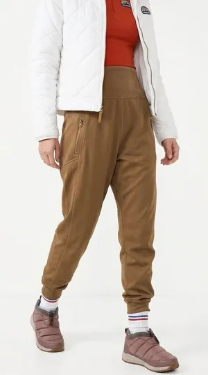 FP Movement Free People Small Brown Fleece Lined‎ Cargo Jogger Pants thumbnail 1
