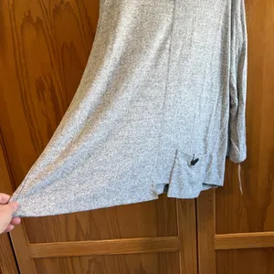 NEW Jess & Jane 2X Sweater Cowl‎ Neck Tunic Top Heather Gray Long Sleeve thumbnail 7