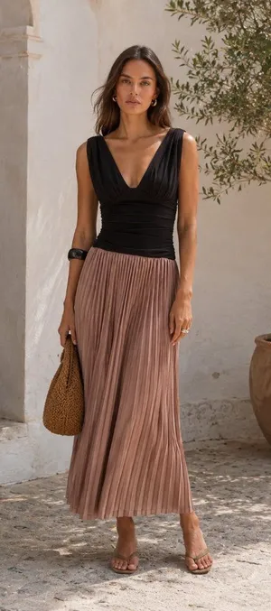 Sovere Studio Dione Knit Maxi Dress Black Mocha Size Small NWT thumbnail 1