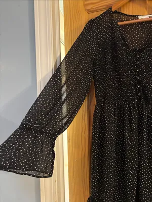 Loveriche Black & White Polka Dot Long Dress - Size M thumbnail 2