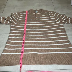 SOLD casual Striped crewneck‎ sweater in extra-soft yarn size M thumbnail 7