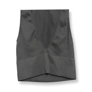 Priceless Crop Top Ribbed Texture V-Neckline Sleeveless Form Fitting Black W S/M thumbnail 3