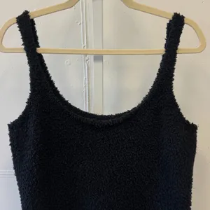 SKIMS Cozy‎ Knit Teddy Sherpa Tank Onyx Black Scoop Neck Lounge Top 2X/3X thumbnail 5