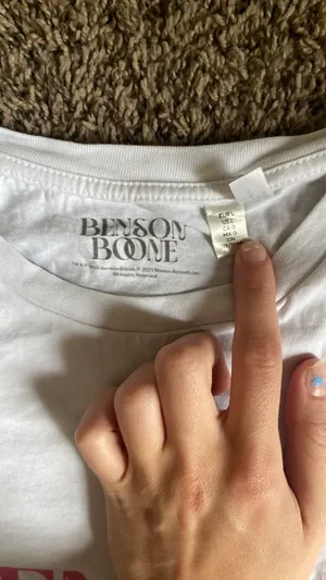 Benson Boone Pulse Album Tee White Size L thumbnail 4