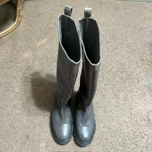Free People Brooks High Tall Boots Leather Chunky Platform Lug Sole‎ 38.5 / 8 thumbnail 5