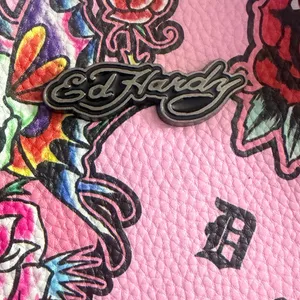 Ed Hardy Pink Skull Tattoo Tote Bag NWT - Y2K Biker Chic thumbnail 4