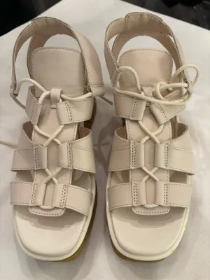 Sorel Cream Leather Joanie Sandals thumbnail 7