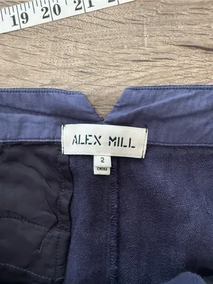 ALEX‎ MILL Linen Straight-Leg Trousers in navy size 2 thumbnail 5