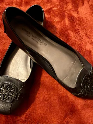 Christian Siriano Black Decorative Medallion Flats thumbnail 3
