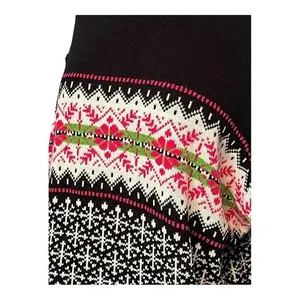 Norton‎ Studio Sweater Women Large Black Fair Isle Nordic Knit Vintage Large thumbnail 3