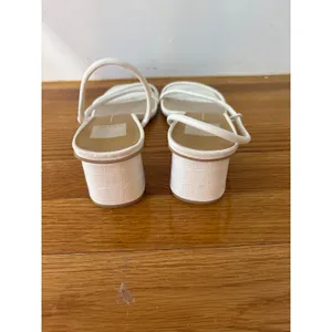 Dolce Vita White‎ Square Toe Block Heel Strappy Sandals Women's Shoes thumbnail 3