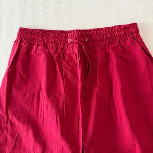 Women's Pull On Elastic Waist Red Linen Cotton Style Pant Size M #260691 thumbnail 2