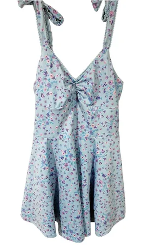 Beach Riot Pixie Dress in Iris Petal Blue Floral Mini Size Medium thumbnail 1