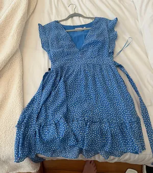 Showpo Blue and White Mini Dress thumbnail 2