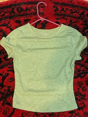 SheIn Light green plain tshirt thumbnail 7