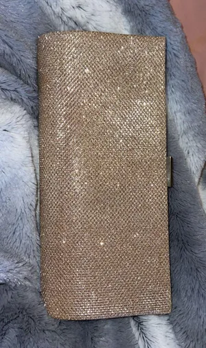Glitter Gold Sparkly Clutch Purse thumbnail 1