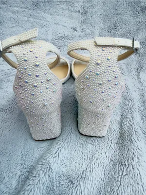 Betsey Johnson Blue Women's Sb-Kami Heeled Sandal, Pearl, 7.5, new in box thumbnail 8
